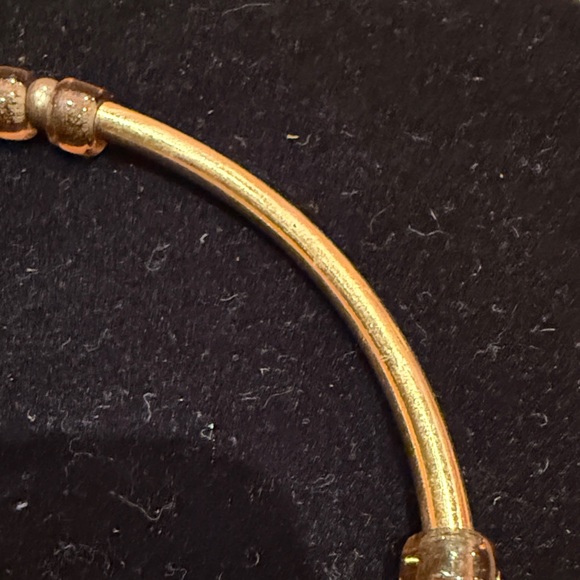 Brown and Gold Toned Mixed Material Choker Necklace - Picture 6 of 14